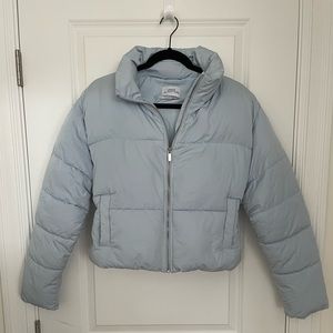 Urban outfitters Puffer Jacket. Beautiful Ice blue color. Like new